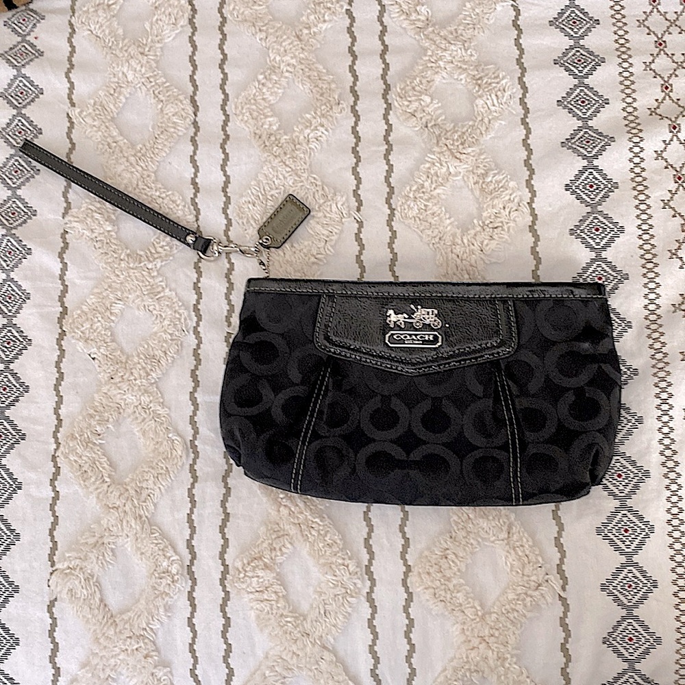A black coach handbag
